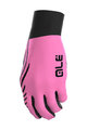 ALÉ γάντια με μακριά δάχτυλα - SPIRAL DESIGN - ροζ/μαύρο