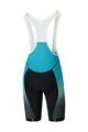 SHIMANO κοντά παντελόνια με τιράντες - TEAM - μαύρο/τιρκουάζ