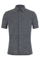 SANTINI πουκάμισα - GRAVEL SUMMER WOOL - γκρί