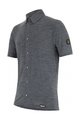 SANTINI πουκάμισα - GRAVEL SUMMER WOOL - γκρί