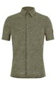 SANTINI πουκάμισα - GRAVEL SUMMER WOOL - πράσινο