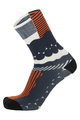 SANTINI κάλτσες κλασικές - OPTIC - λευκό/πορτοκαλί/γκρί