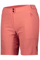 SCOTT κοντά παντελόνια χωρίς ιμάντες - ENDURANCE LS/FIT W/PAD W - κόκκινο