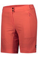 SCOTT κοντά παντελόνια χωρίς ιμάντες - ENDURANCE LS/FIT W/PAD W - κόκκινο