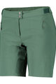 SCOTT κοντά παντελόνια χωρίς ιμάντες - ENDURANCE LS/FIT W/PAD W - πράσινο