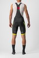 CASTELLI κοντά παντελόνια με τιράντες - COMPETIZIONE KIT - μαύρο/ανοιχτό πράσινο