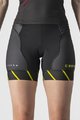CASTELLI κοντά παντελόνια χωρίς ιμάντες - FREE W SHORT TRI - μαύρο/ανοιχτό πράσινο