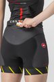 CASTELLI κοντά παντελόνια χωρίς ιμάντες - FREE W SHORT TRI - μαύρο/ανοιχτό πράσινο