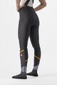 CASTELLI μακριά παντελόνια με τιράντες - VELOCISSIMA DT - μαύρο/πορτοκαλί