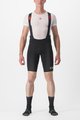 CASTELLI κοντά παντελόνια με τιράντες - PREMIO BLACK LTD EDITION - μαύρο/χρυσό