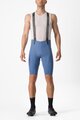 CASTELLI κοντά παντελόνια με τιράντες - FREE AERO RC - γαλάζιο