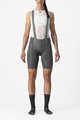 CASTELLI κοντά παντελόνια με τιράντες - FREE AERO RC W - γκρί