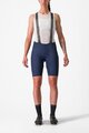 CASTELLI κοντά παντελόνια με τιράντες - FREE AERO RC W - μπλε