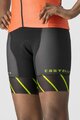 CASTELLI κοντά παντελόνια χωρίς ιμάντες - FREE W TRI - μαύρο/ανοιχτό πράσινο