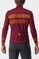 CASTELLI θερινές μακρυμάνικες φανέλες - UNLIMITED THERMAL - μπορντό