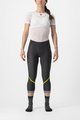 CASTELLI Παντελόνια ¾ χωρίς τιράντες - VELOCISSIMA THERMAL - μαύρο/ανοιχτό πράσινο