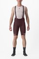 CASTELLI κοντά παντελόνια με τιράντες - FREE AERO RC CLASSIC - μπορντό/λευκό