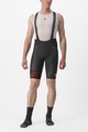 CASTELLI κοντά παντελόνια με τιράντες - FREE AERO RC KIT - μαύρο/κόκκινο