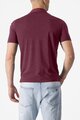 CASTELLI πόλο μπλουζα - MERINO POLO - μπορντό
