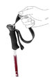 LEKI μπαστούνια - TRAIL LITE 100-135 cm - λευκό/κόκκινο