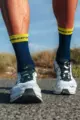 COMPRESSPORT κάλτσες κλασικές - PRO RACING V4.0 RUN HIGH - μπλε/κίτρινο