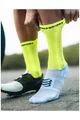 COMPRESSPORT κάλτσες κλασικές - PRO RACING V4.0 BIKE - λευκό/κίτρινο