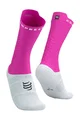 COMPRESSPORT κάλτσες κλασικές - PRO RACING V4.0 BIKE - λευκό/ροζ