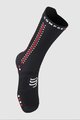 COMPRESSPORT κάλτσες κλασικές - PRO RACING V4.0 BIKE - μαύρο/κόκκινο