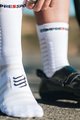 COMPRESSPORT κάλτσες κλασικές - PRO RACING SOCKS V4.0 ULTRALIGHT BIKE - λευκό/μαύρο