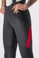 CASTELLI μακριά παντελόνια με τιράντες - SORPASSO RoS WINTER - κόκκινο/μαύρο