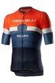 CASTELLI κοντομάνικες φανέλα - MILANO - πορτοκαλί/μπλε/μαύρο