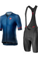CASTELLI κοντή φανέλα και κοντό παντελόνι - AERO RACE - μπλε/γκρί