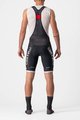 CASTELLI κοντά παντελόνια με τιράντες - COMPETIZIONE KIT - μαύρο/ασημένιο