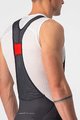 CASTELLI κοντά παντελόνια με τιράντες - COMPETIZIONE KIT - μαύρο/ασημένιο