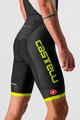 CASTELLI κοντά παντελόνια με τιράντες - COMPETIZIONE KIT - κίτρινο/μαύρο