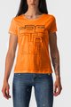 CASTELLI κοντομάνικα μπλουζάκια - BELLAGIO TEE LADY - πορτοκαλί