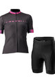 CASTELLI κοντή φανέλα και κοντό παντελόνι - GRADIENT LADY - μαύρο/ροζ