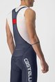 CASTELLI κοντά παντελόνια με τιράντες - COMPETIZIONE KIT - ασημένιο/μπλε