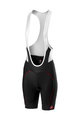 CASTELLI κοντά παντελόνια με τιράντες - VELOCISSIMA LADY - κόκκινο/μαύρο