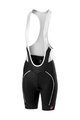 CASTELLI κοντά παντελόνια με τιράντες - VELOCISSIMA LADY - μαύρο/λευκό