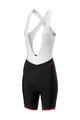 CASTELLI κοντά παντελόνια με τιράντες - VISTA LADY - λευκό/μαύρο