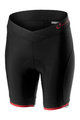 CASTELLI κοντά παντελόνια χωρίς ιμάντες - VISTA LADY - κόκκινο/μαύρο