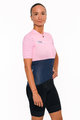 HOLOKOLO κοντή φανέλα και κοντό παντελόνι - VIBES LADY - ροζ/μπλε/μαύρο