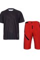 HOLOKOLO Φανέλα MTB και παντελόνι - INFINITY MTB - μαύρο/κόκκινο