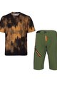 HOLOKOLO Φανέλα MTB και παντελόνι - NIGHTFALL MTB - πορτοκαλί/πράσινο/μαύρο