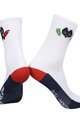 MONTON κάλτσες κλασικές - SKULL BADCAT - λευκό/κόκκινο/μπλε