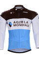 θερινές μακρυμάνικες φανέλες - AG2R 2018 SUMMER - γαλάζιο/καφέ/λευκό