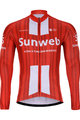 BONAVELO χειμερινές μακρυμάνικες φανέλες - SUNWEB 2020 WINTER - κόκκινο/λευκό