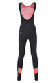 SANTINI μακριά παντελόνια με τιράντες - CORAL BENGAL LADY - μαύρο/ροζ