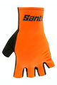 SANTINI γάντια με κοντά δάχτυλο - ISTINTO - μαύρο/πορτοκαλί